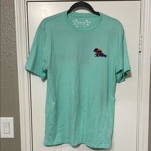 Hurley Mint Green Tee with Palm Graphic